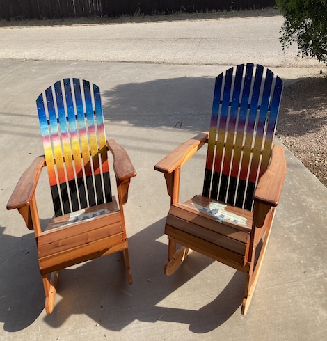 Lone Star Setting Sun Rocking Chairs